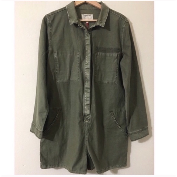 Current/Elliott Army Green Military Romper - Picture 2 of 8